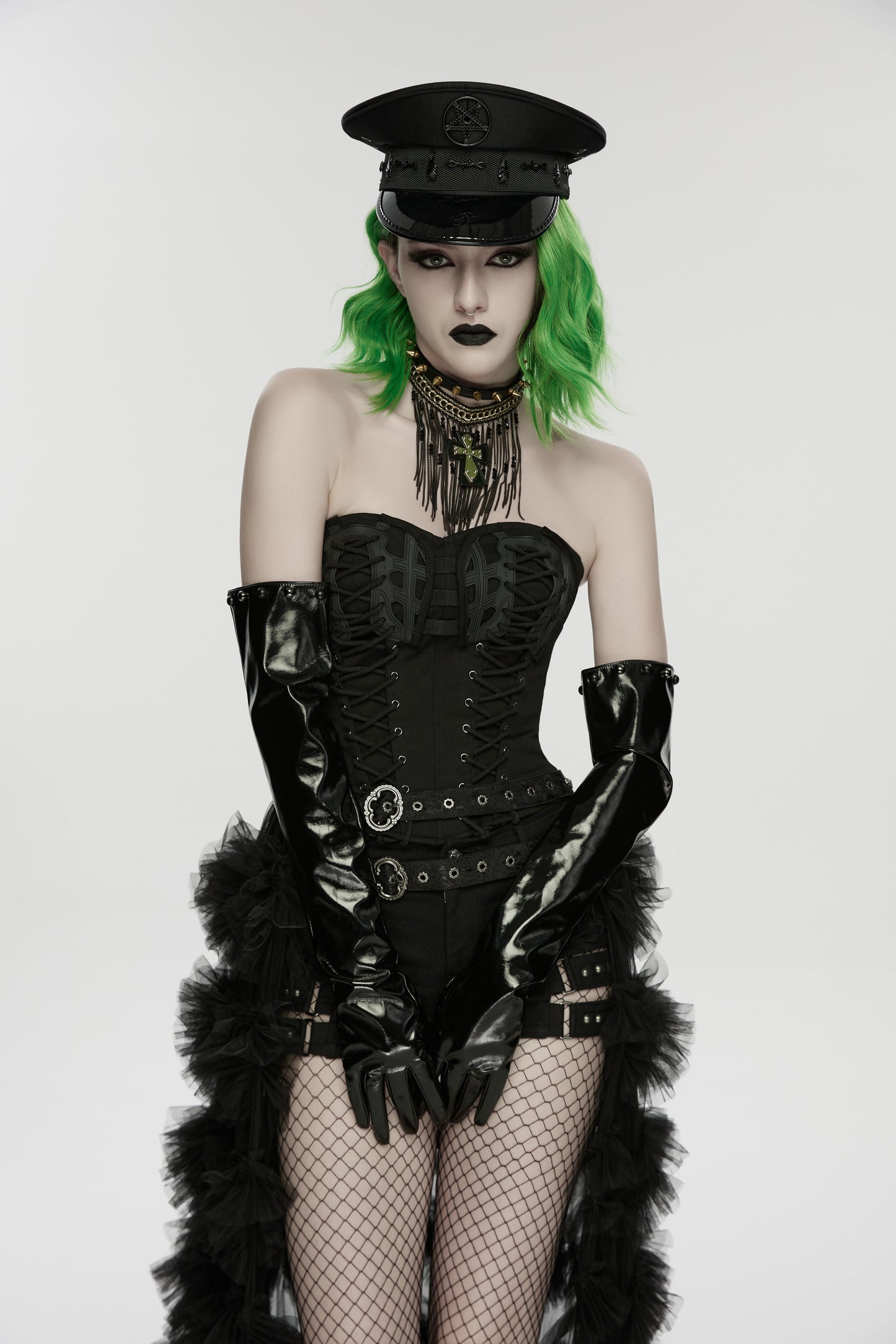 Punk Rave Malphas Dark Military-Style Hat