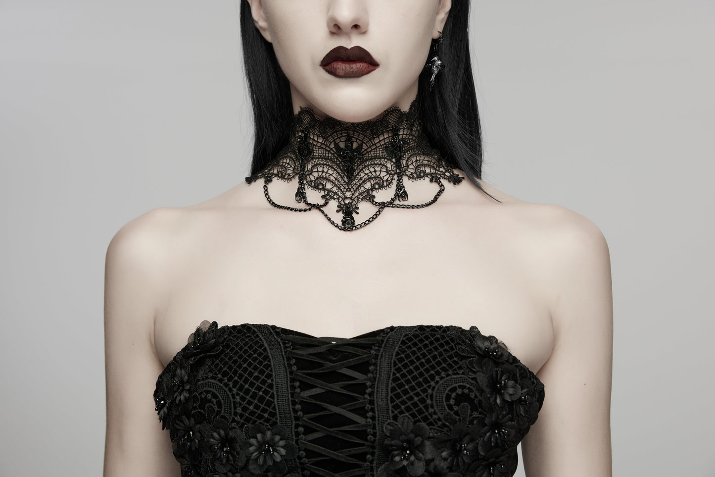 Punk Rave Goth Bat Vintage Necklace