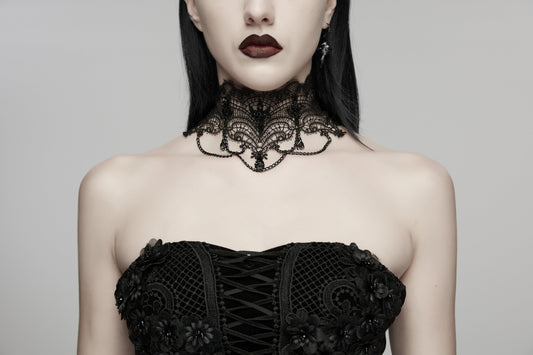 Punk Rave Goth Bat Vintage Necklace