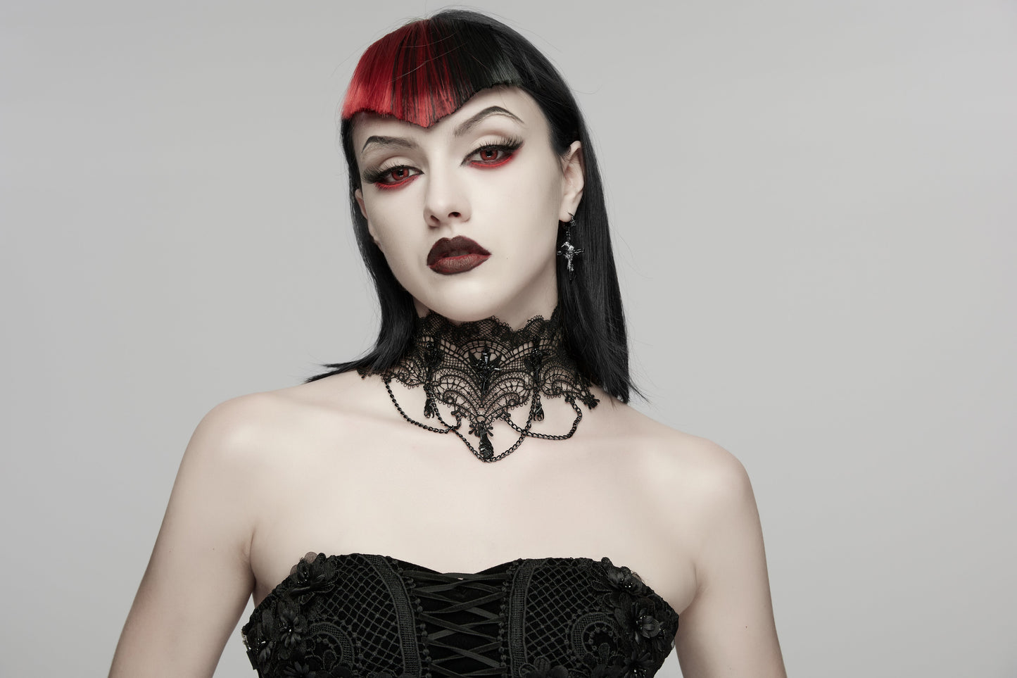 Punk Rave Goth Bat Vintage Necklace