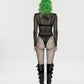 Punk Rave Cyberpunk Armor Mesh Bodysuit