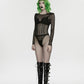 Punk Rave Cyberpunk Armor Mesh Bodysuit