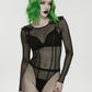 Punk Rave Cyberpunk Armor Mesh Bodysuit