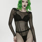 Punk Rave Cyberpunk Armor Mesh Bodysuit