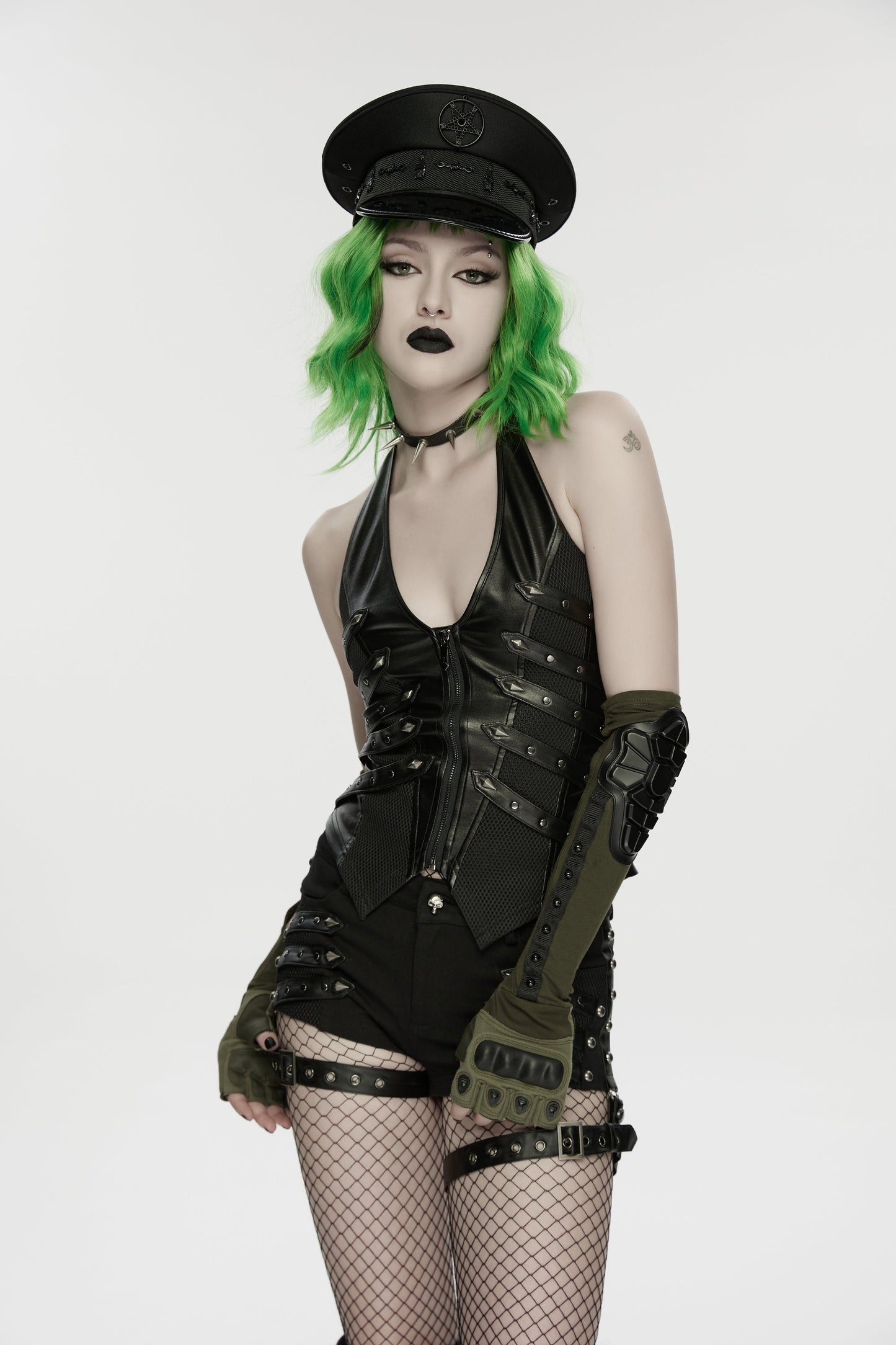 Punk Rave Malphas Dark Military-Style Hat