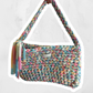 Rainbow Pastel Crochet Bag, Handmade with T-Shirt Yarn
