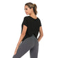 Women's Sports Light Loose Sports Top with Open Back