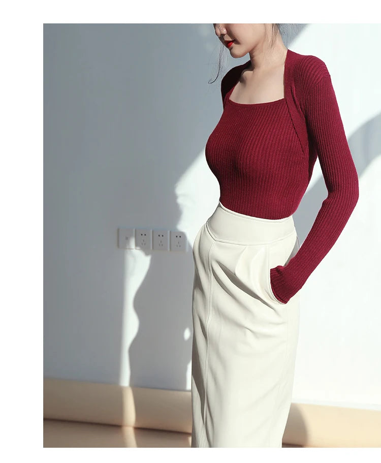 Nerazzurri High-Waist Faux Leather Fashion Skirt, Plus Sizes