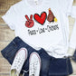 Funny Chicken Graphic 'Love' and 'Peace' T-Shirt, Multi Designs