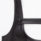 Black Faux-Leather Midi Dress, Avant Garde Loose Strap Dress, Plus Sizes