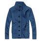 Vireous Men's High Collar Woollen Cardigan