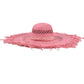 Women's Summer Raffia Hat, Wide Brimmed Sun Protection, Popping Colours
