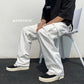 Vireous Men's Classic Wide Straight-Leg Cargo Pants in Black or White