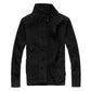 Vireous Men's High Collar Woollen Cardigan