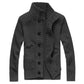 Vireous Men's High Collar Woollen Cardigan