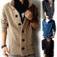 Vireous Men's High Collar Woollen Cardigan
