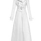 Nerazzurri Long White Leather Women's Coat, Catwalk Collection