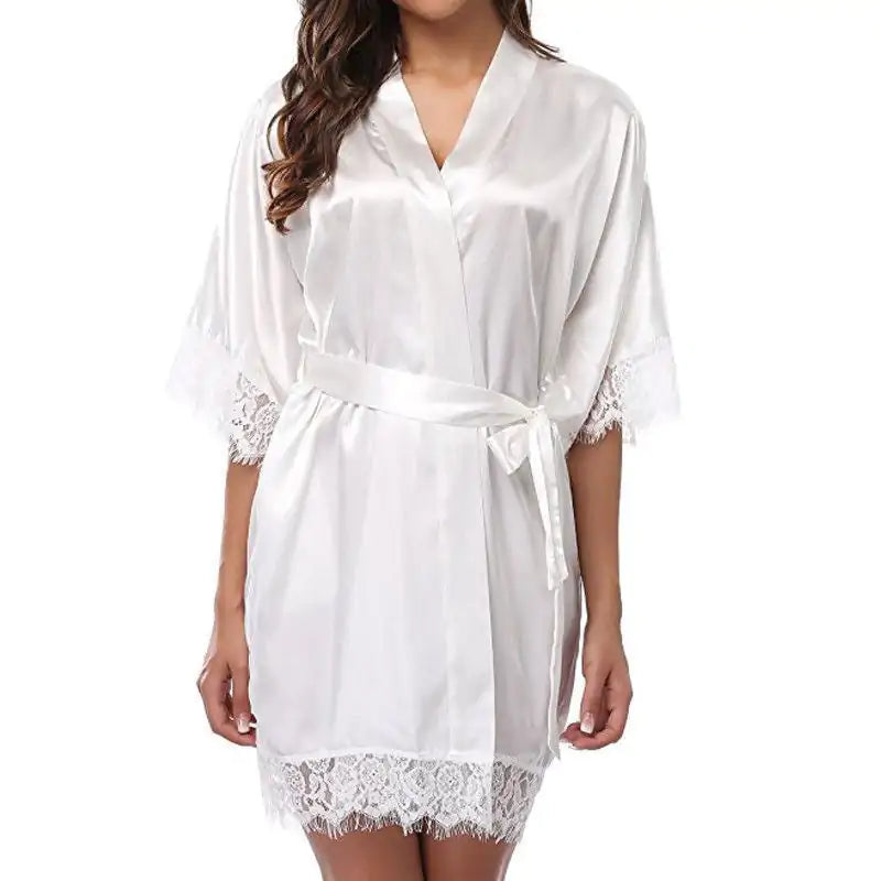 Women's Kimono Style Silk Robe Loungewear