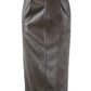 Nerazzurri High-Waist Faux Leather Fashion Skirt, Plus Sizes
