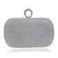 Evening Clutch Bag, Diamond-Studded Evening Bag with Chain