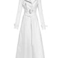 Nerazzurri Long White Leather Women's Coat, Catwalk Collection