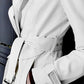 Nerazzurri Long White Leather Women's Coat, Catwalk Collection