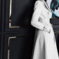 Nerazzurri Long White Leather Women's Coat, Catwalk Collection