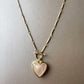 Sanora Luxe 18K Gold-Plated Rose Quartz T-Bar Heart Necklace