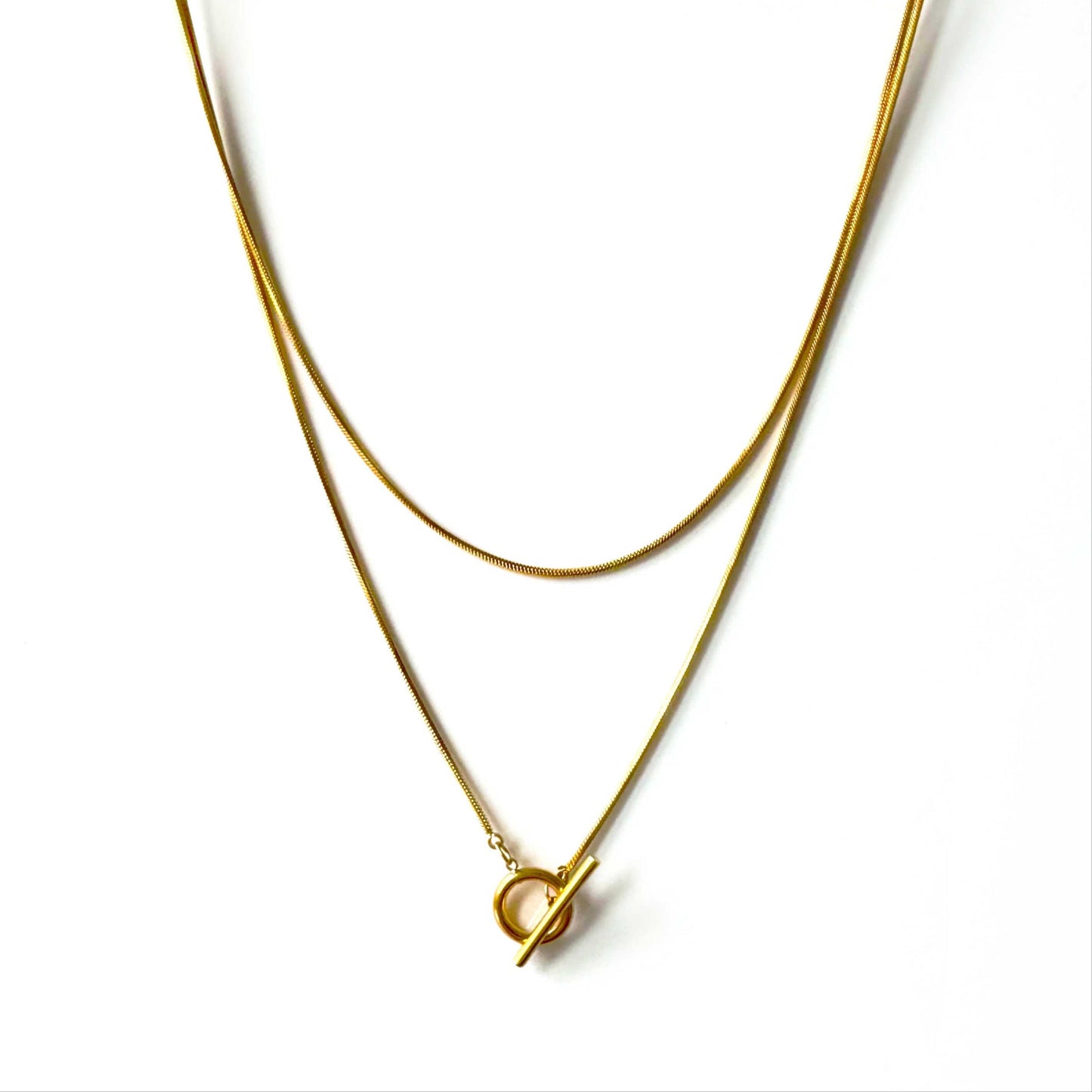 Matilda Luxe 18K Gold-Plated Wraparound T-Bar Necklace