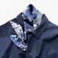 Women's 65cm Navy Patchwork Print Silk Square Scarf Bandana