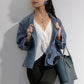 Leather Mini Twist Lock Shopper Bag in Pine