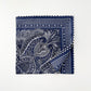Navy Heritage Paisley Silk Scarf, 53cm Hand-Rolled Unisex Bandana