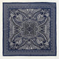 Navy Heritage Paisley Silk Scarf, 53cm Hand-Rolled Unisex Bandana