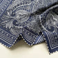 Navy Heritage Paisley Silk Scarf, 53cm Hand-Rolled Unisex Bandana
