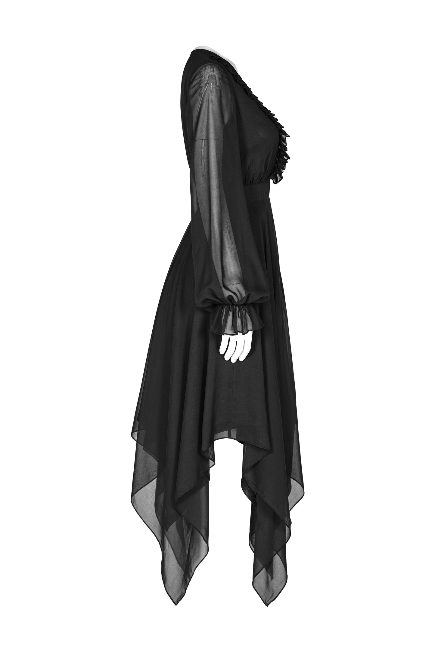 Punk Rave Angelina Chiffon Long-Sleeve Handkerchief Dress