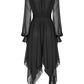 Punk Rave Angelina Chiffon Long-Sleeve Handkerchief Dress