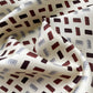 Geometric Chocolate Bar Silk Scarf, Unisex Hand-Rolled Neck Scarf