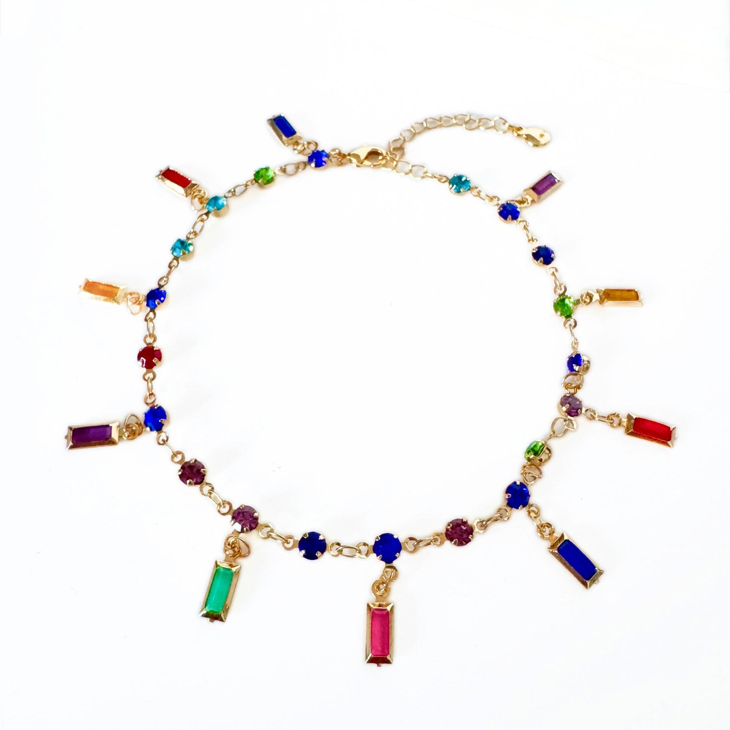 Issa Luxe 18K Gold-Plated Jewelled Anklet
