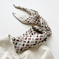 Geometric Chocolate Bar Silk Scarf, Unisex Hand-Rolled Neck Scarf