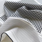 Classic Houndstooth Silk Square Scarf, 65cm Hand-Rolled Bandana Scarf