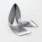 Classic Houndstooth Silk Square Scarf, 65cm Hand-Rolled Bandana Scarf