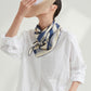 Timeless Stripes Silk Scarf, Double-Sided Print with Luxury Hand-Rolled, Sand-Washed Finish