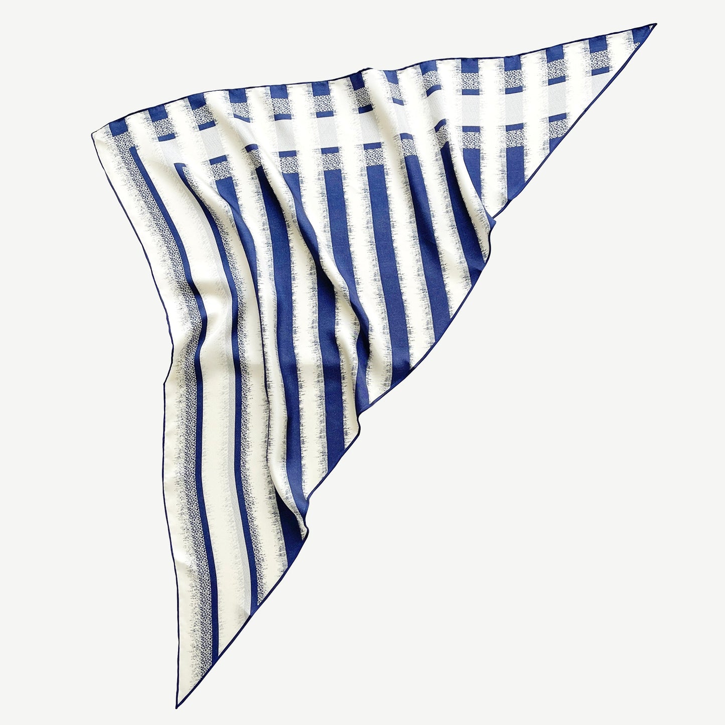 Timeless Stripes Silk Scarf, Double-Sided Print with Luxury Hand-Rolled, Sand-Washed Finish