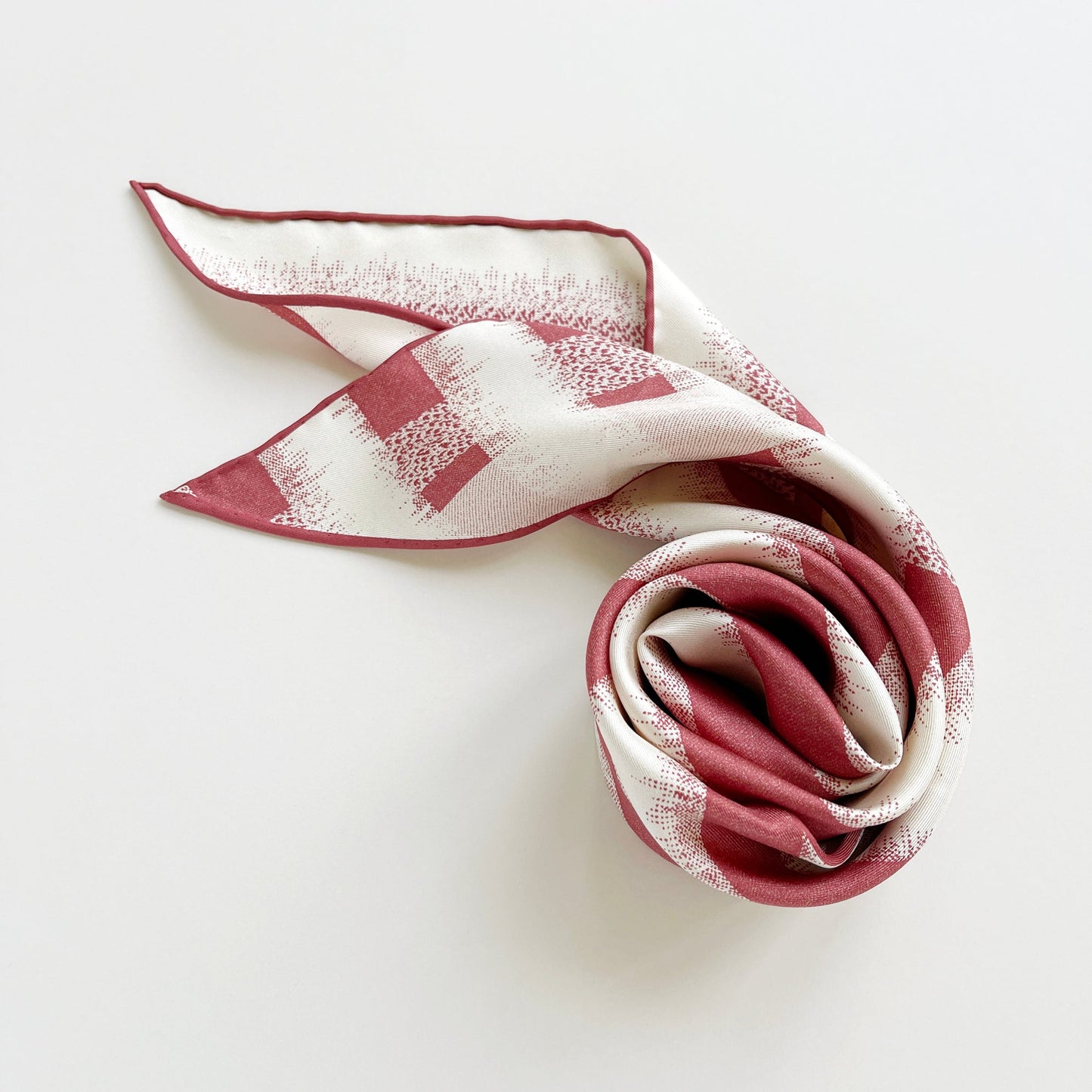 Timeless Stripes Silk Scarf, Double-Sided Print with Luxury Hand-Rolled, Sand-Washed Finish