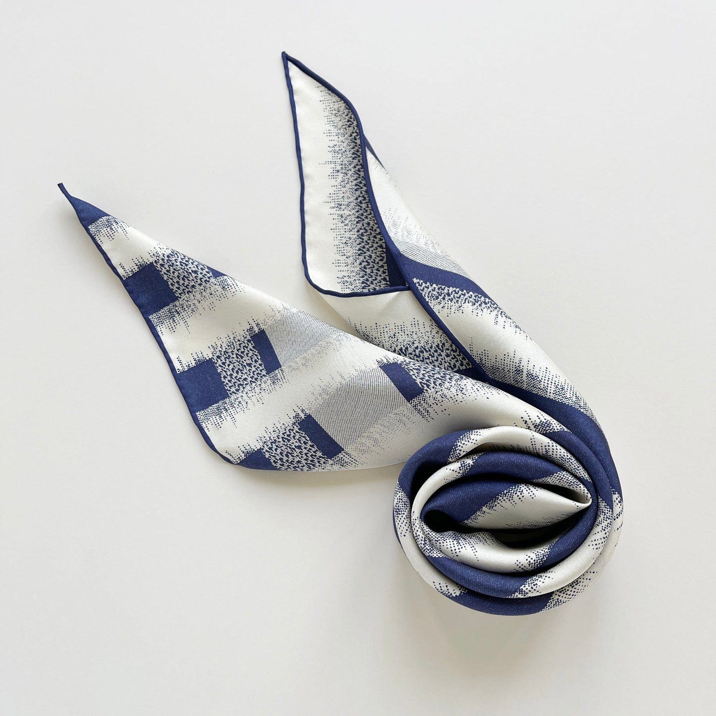 Timeless Stripes Silk Scarf, Double-Sided Print with Luxury Hand-Rolled, Sand-Washed Finish