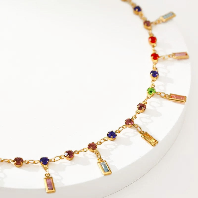 Issa Luxe 18K Gold-Plated Jewelled Anklet