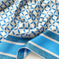 Geometric Petals Silk Scarf, 90cm Women's Head Scarf