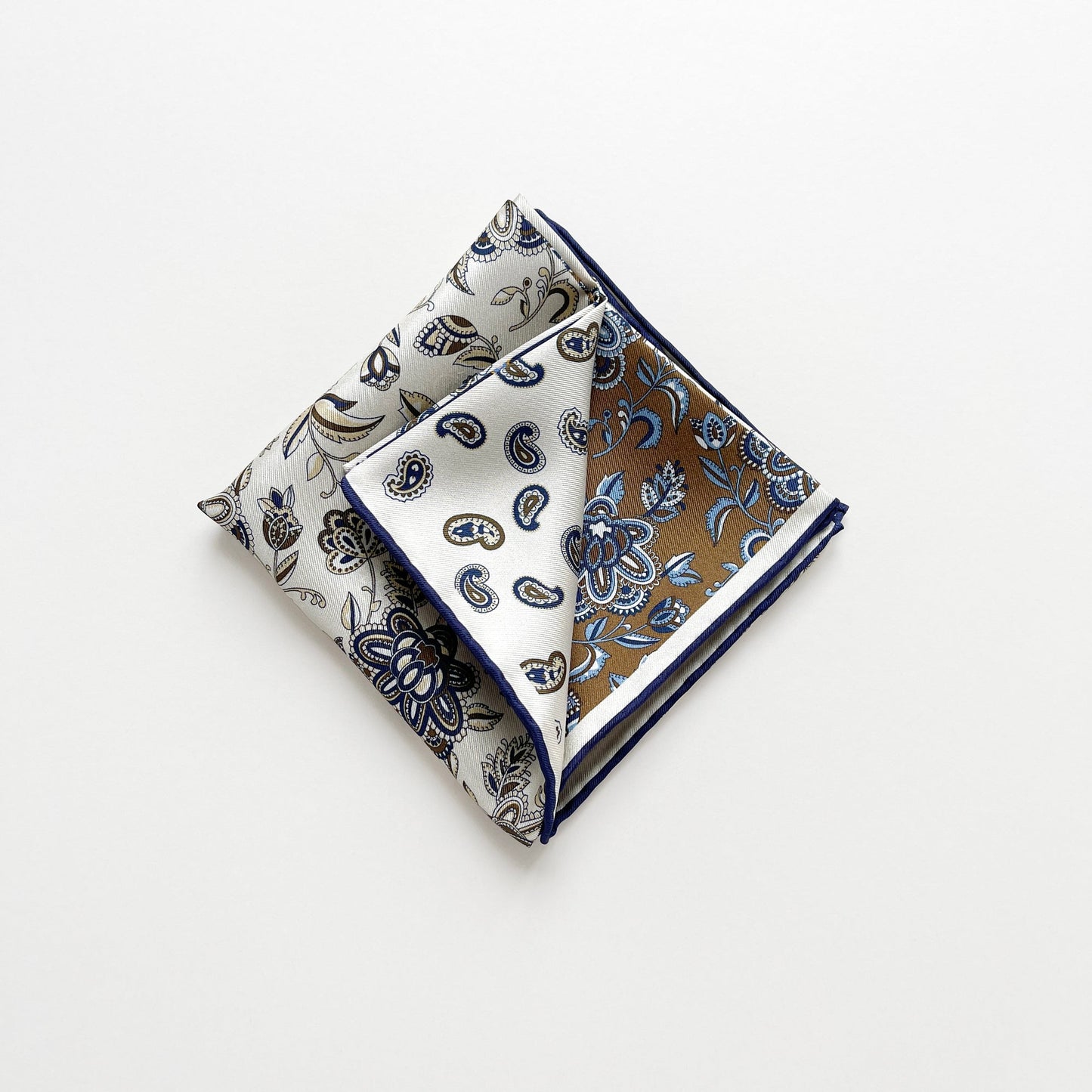 Men's 53cm Heritage Patchwork Silk Square Scarf Neckerchief