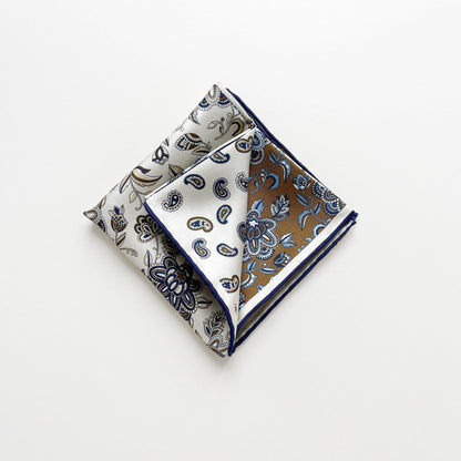 Men's 53cm Heritage Patchwork Silk Square Scarf Neckerchief