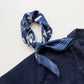 Blue Kyoto Bloom Silk Scarf, Men's 65cm Neckerchief